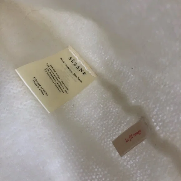 Sezane White and Brown Crew Neck Sweater - Picture 6 of 6